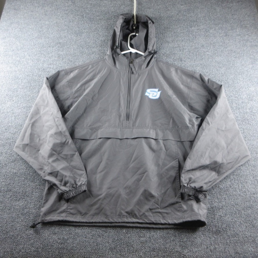 Southern University Jaguars Jacket Mens M Gray 1/4 Windbreaker Fleece Champion